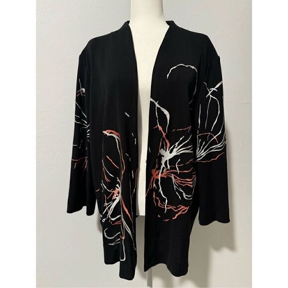 Misook Embroidered knit sweater art to wear XL - Picture 1 of 6